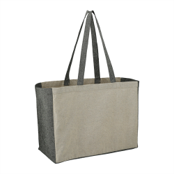Fashion Tote Bags  - Recycled Cotton Contrast Side Shopper Tote