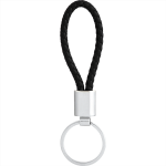Metal Keyrings  - Vegan Leather Twist Key Ring
