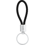 Metal Keyrings  - Vegan Leather Twist Key Ring