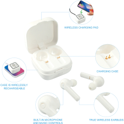 Wired & Bluetooth Headphones  - TWS Auto Pair Earbuds & Wireless Pad Power Case