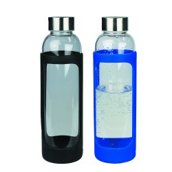 Drink Bottles - Glass  - Glass Bottle with Silicone Cover 500ml