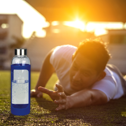 Drink Bottles - Glass  - Glass Bottle with Silicone Cover 500ml