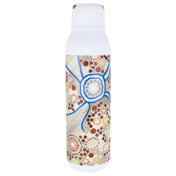 Drink Bottles - Metal  - Marka Copper Vac Bottle w/ Metal Loop with Digital Rotary Print - 600ml