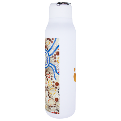 Drink Bottles - Metal  - Marka Copper Vac Bottle w/ Metal Loop with Digital Rotary Print - 600ml