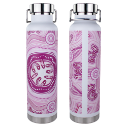 Drink Bottles - Metal  - Thor Copper Vacuum Insulated Bottle with Digital Rotary Print - 650ml