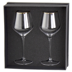 Glassware Gift Sets  - Gold Rim Wine Glass Set 400ml