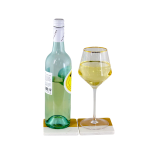 Glassware Gift Sets - Gold Rim Wine Glass Set 400ml