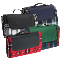 Picnic Blankets  - Folding Picnic Rug with Coloured Flap