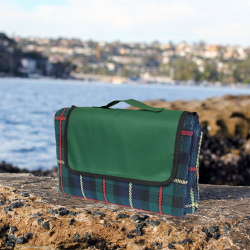 Picnic Blankets  - Folding Picnic Rug with Coloured Flap
