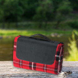 Picnic Blankets  - Folding Picnic Rug with Coloured Flap
