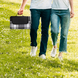 Picnic Blankets  - Folding Picnic Rug with Coloured Flap