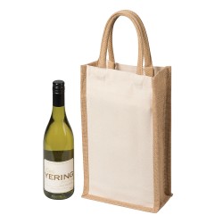 Wine Holders and Carriers  - Two Bottle Canvas Wine Carrier