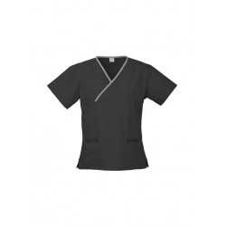 Hospitality & Medical  - Ladies Contrast Crossover Scrubs Top