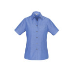 Ladies Corporate Shirts - Ladies Wrinkle Free Chambray Short Sleeve Shirt