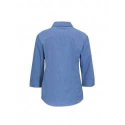 Ladies Corporate Shirts  - Ladies Micro Check 3/4 Sleeve Shirt