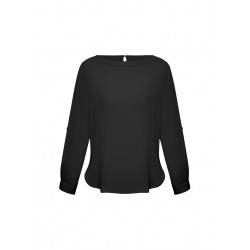 Ladies Corporate Shirts  - Ladies Madison Boatneck Blouse