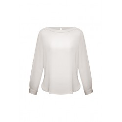 Ladies Corporate Shirts  - Ladies Madison Boatneck Blouse
