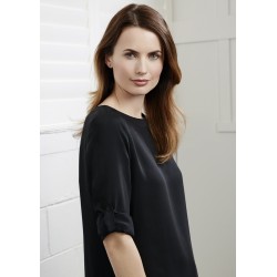 Ladies Corporate Shirts  - Ladies Madison Boatneck Blouse
