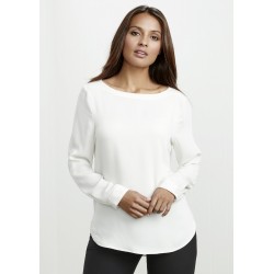 Ladies Corporate Shirts  - Ladies Madison Boatneck Blouse