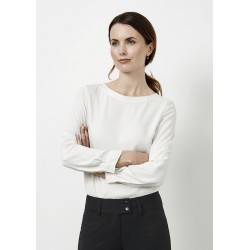 Ladies Corporate Shirts  - Ladies Madison Boatneck Blouse
