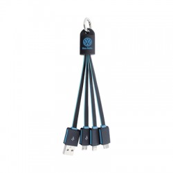 USB Hubs & Cables  - Parma 3n1 Light Up Charge Cable - 15 cm