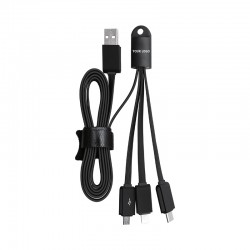 USB Hubs & Cables  - Parma 3n1 Light Up Charge Cable - 15 cm