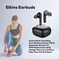 Wired & Bluetooth Headphones  - Elkins Active Noise Cancelling TWS Earbuds
