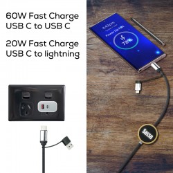 USB Hubs & Cables  - Vinci LED Data Charge Cable