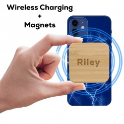 Phone & Tablet Chargers  - Riley Magnetic Bamboo Charger