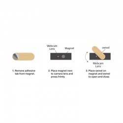 USB Accessories  - Webcam Privacy Pack 2 Bamboo