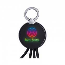 USB Hubs & Cables  - Atesso 3n1 Light Up Charge Cable - Round