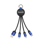 USB Hubs &amp; Cables - Atesso 3n1 Light Up Charge Cable - Round