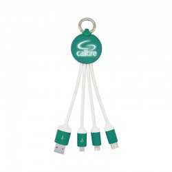 USB Hubs & Cables  - Atesso 3n1 Light Up Charge Cable - Round