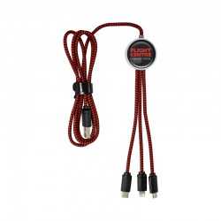 USB Hubs & Cables  - Trent 3n1 Light Up Cable - 70 cm