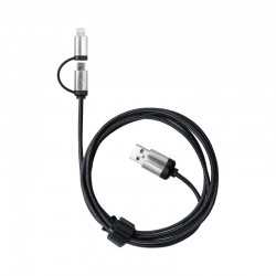 USB Hubs & Cables  - Milano 2n1 Fabric Charge & Data Cable