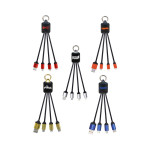 USB Hubs &amp; Cables - Atesso 3n1 Light Up Charge Cable - Rectangle