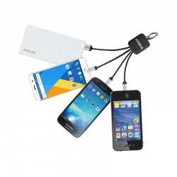 USB Hubs & Cables  - Atesso 3n1 Light Up Charge Cable - Rectangle