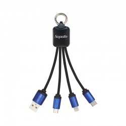 USB Hubs & Cables  - Atesso 3n1 Light Up Charge Cable - Rectangle