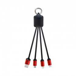 USB Hubs & Cables  - Atesso 3n1 Light Up Charge Cable - Rectangle