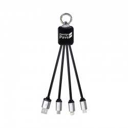 USB Hubs & Cables  - Atesso 3n1 Light Up Charge Cable - Rectangle