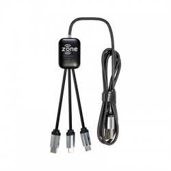 USB Hubs & Cables  - Fierra 3n1 Light Up Charge Cable - 1.0 metre