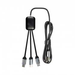 USB Hubs & Cables  - Fierra 3n1 Light Up Charge Cable - 1.0 metre