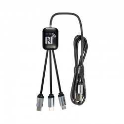 USB Hubs & Cables  - Fierra 3n1 Light Up Charge Cable - 1.0 metre