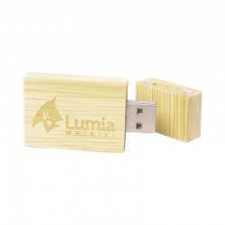 Wood & Bamboo Flash Drives  - Magnetic Bamboo USB Drive 4GB - 32GB