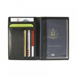 Corporate Travel Wallets  - Mako RFID Leather Passport Wallet