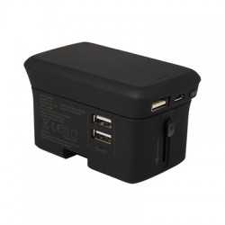 Travel Accessories  - Lazio Travel Adaptor & Power Bank - 4000 mAh