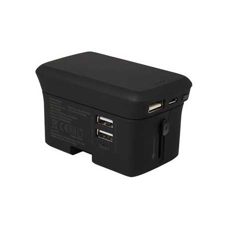 Travel Accessories  - Lazio Travel Adaptor & Power Bank - 4000 mAh
