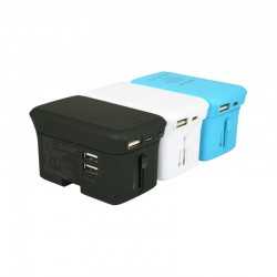 Travel Accessories  - Lazio Travel Adaptor & Power Bank - 4000 mAh
