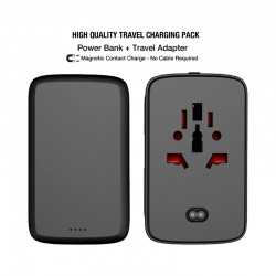 Travel Accessories  - Lazio Travel Adaptor & Power Bank - 4000 mAh