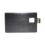 Credit Card Style USB Flash Drives  - Alu Black Credit Card Drive 4GB - 32GB